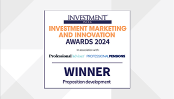 Award logo for Investment Week Proposition development winner